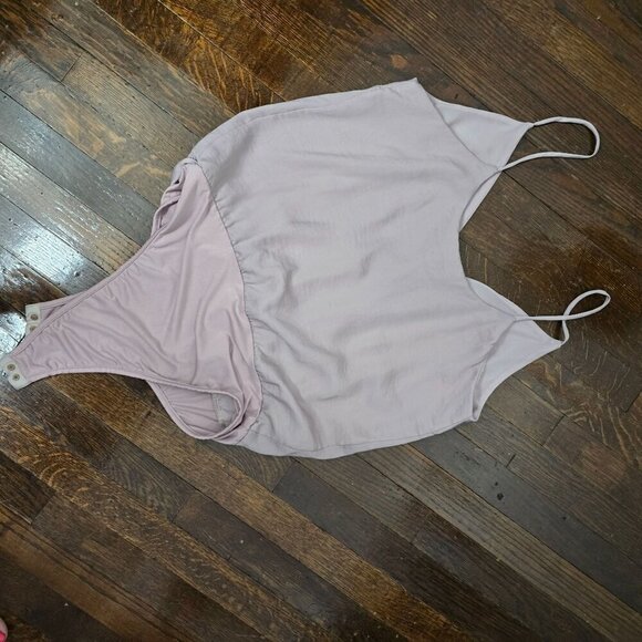 Dusty Rose Pink Hippie Laundry Spaghetti Strap Body Suit - Picture 5 of 8